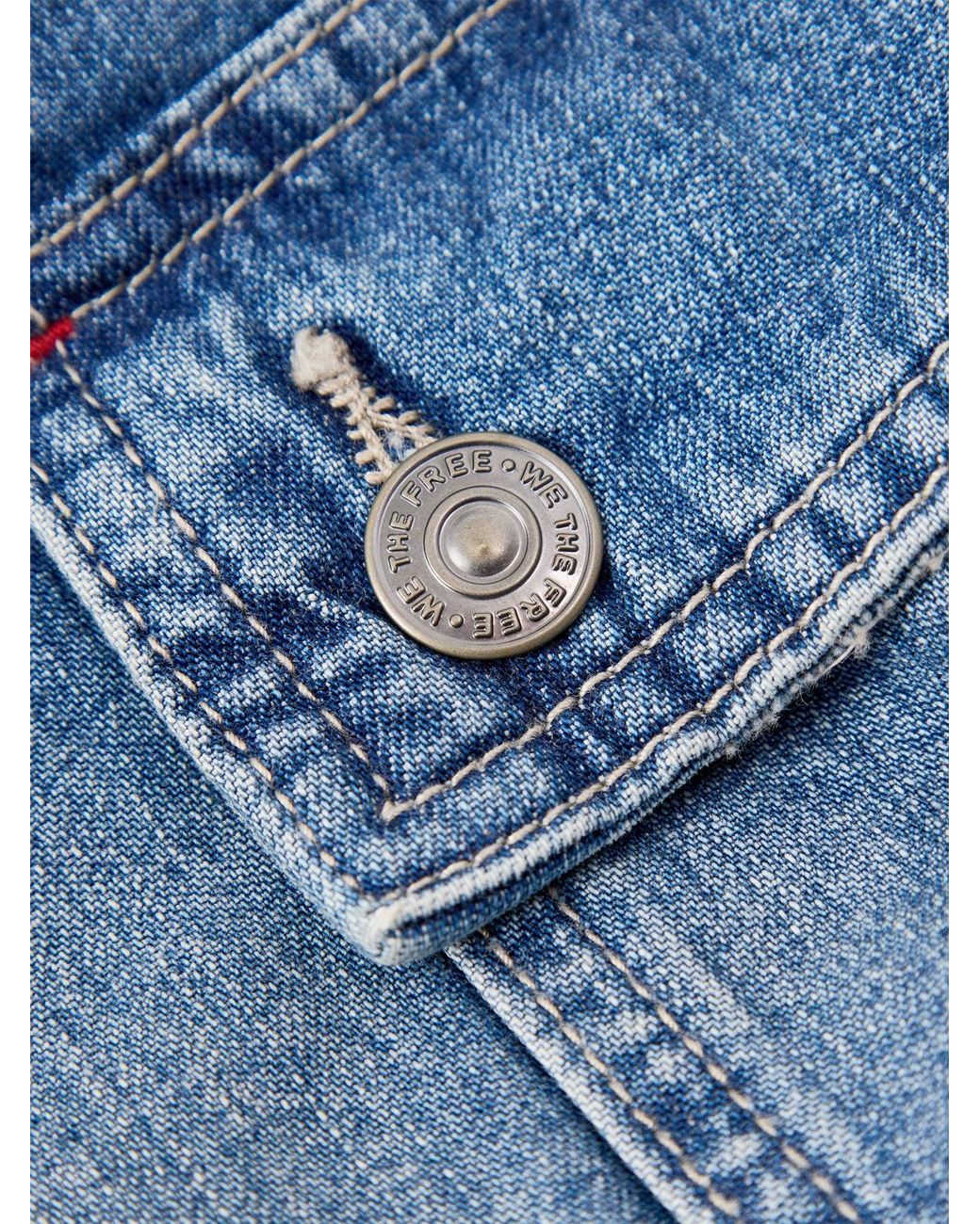 Free People Blue Sweet Talk Barn Coat