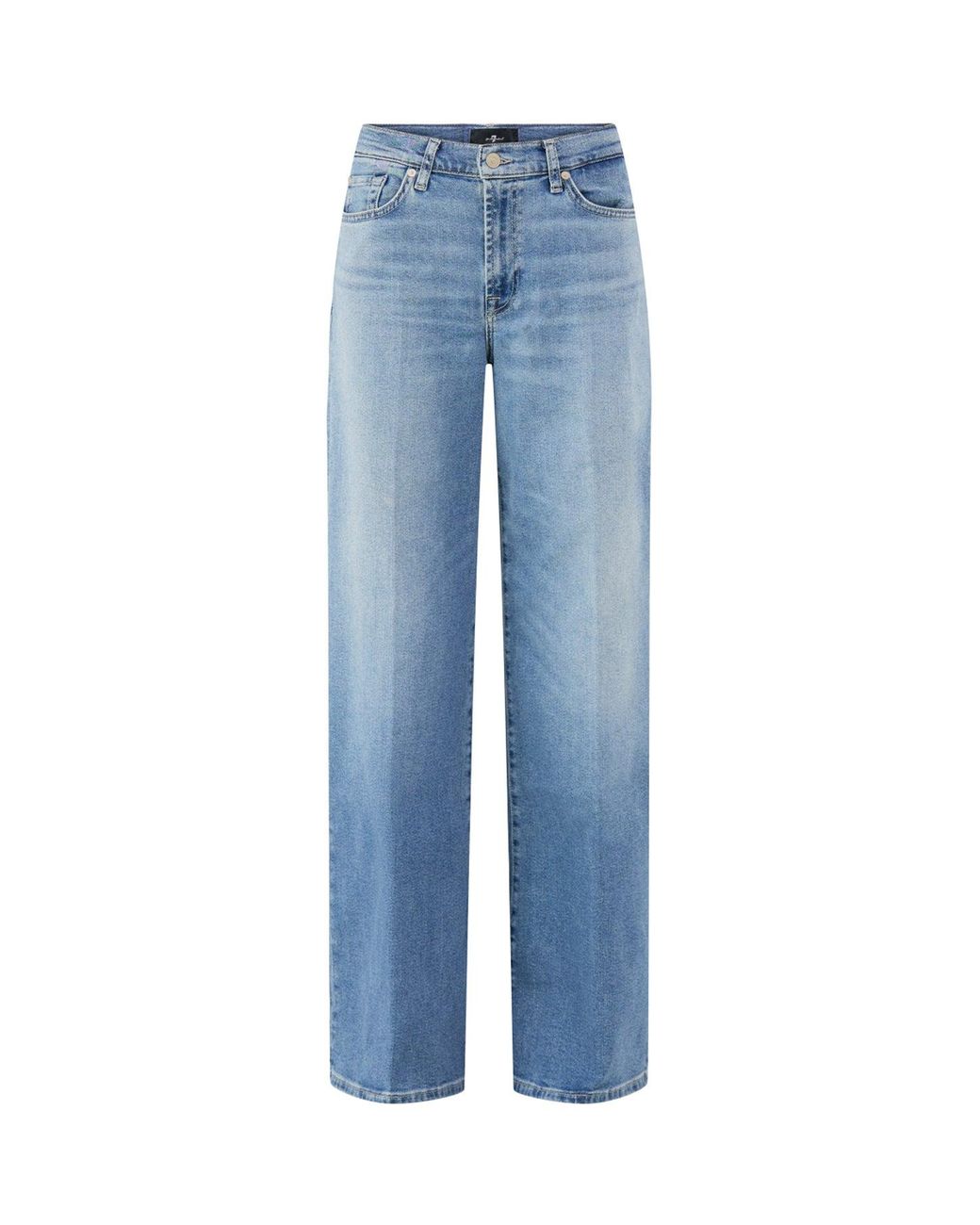 7 For All Mankind Blue Blend Lotta Wide Leg Jeans