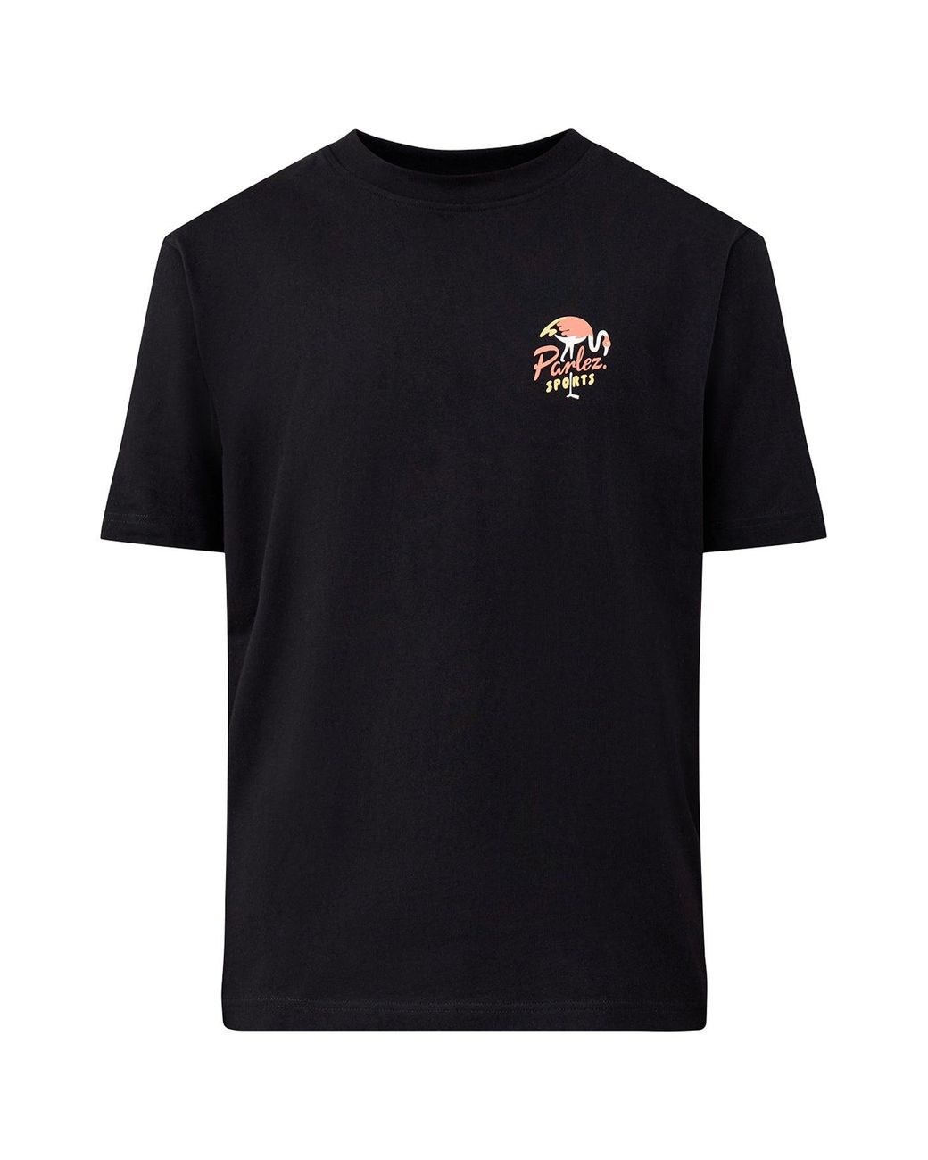Parlez Black Marion Graphic T-Shirt for men