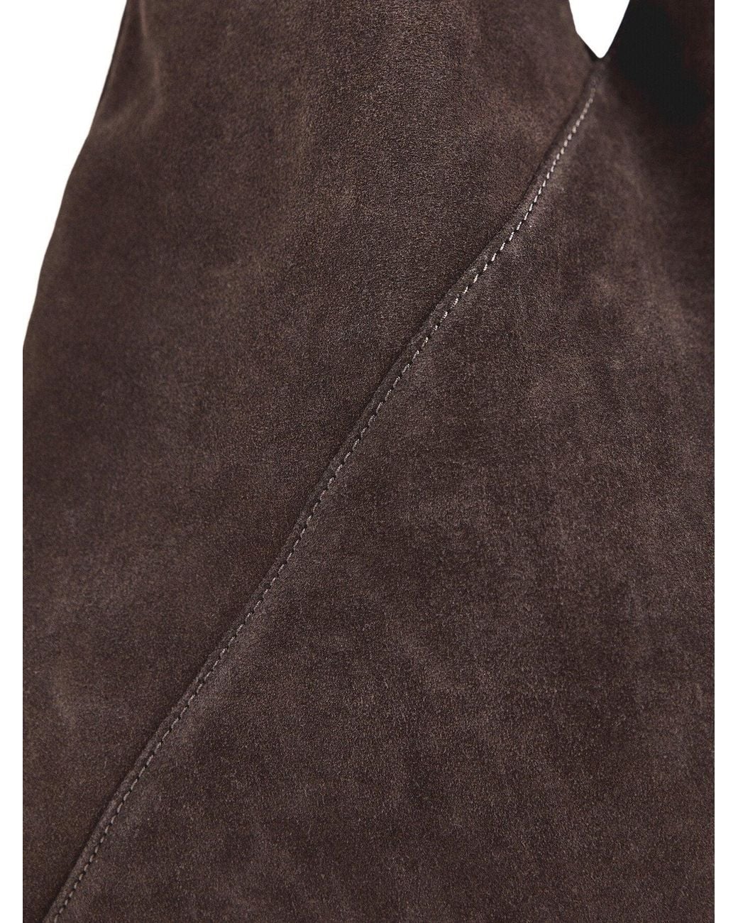 Marlon Brown Giselle Suede Shoulder Tote Bag