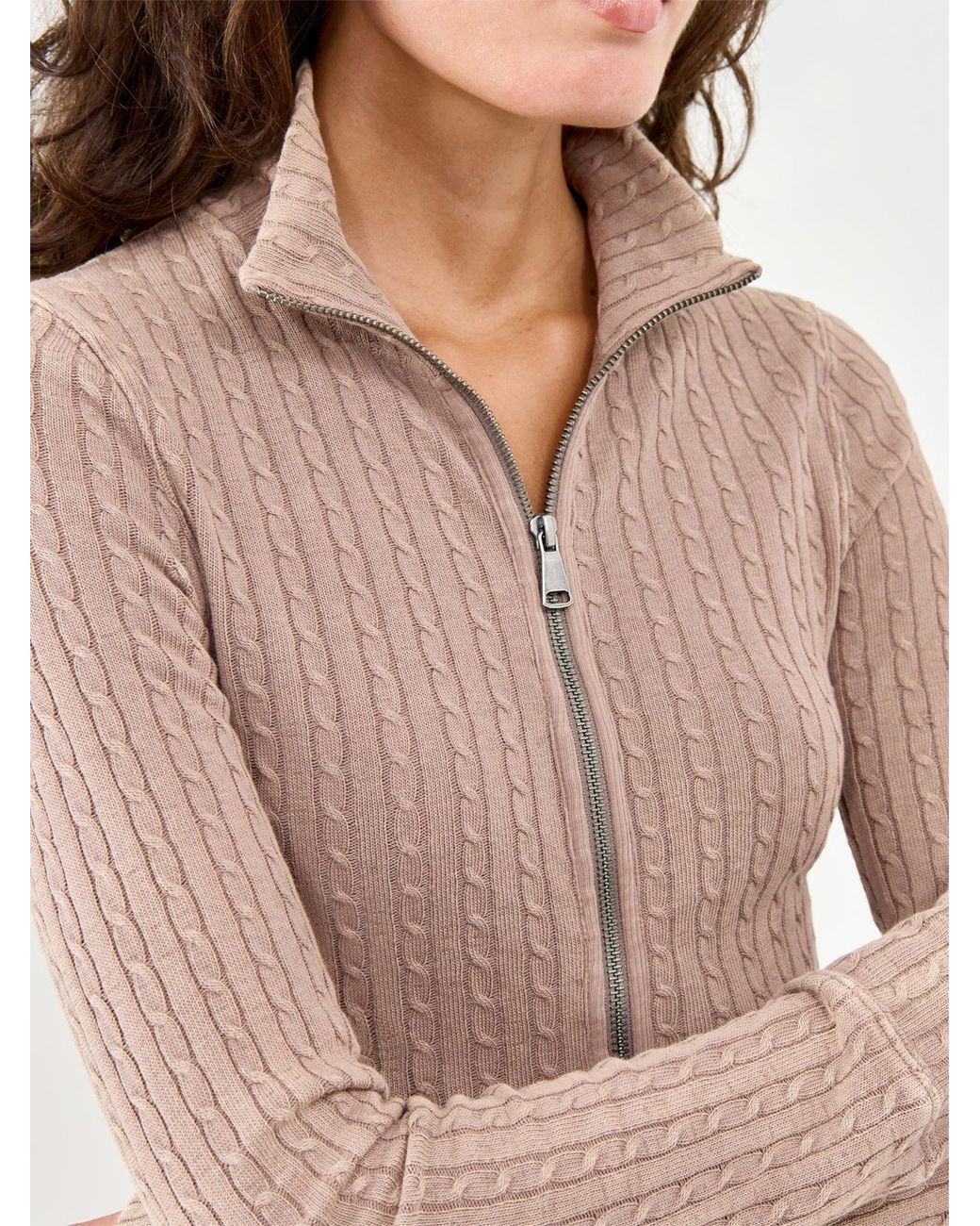 Free People Pink Brunch Girl Zip Up