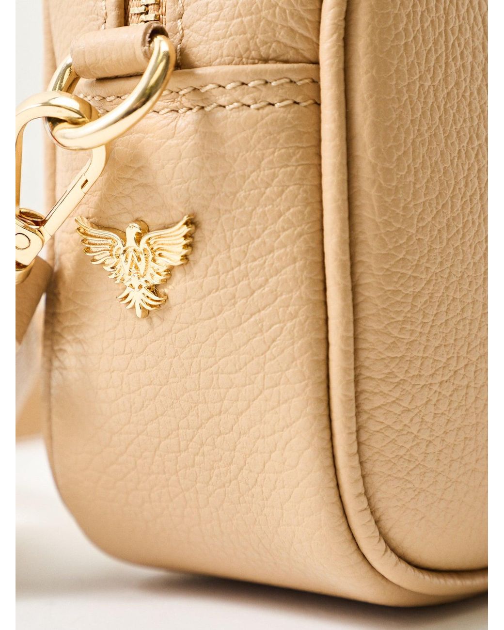 Apatchy London Natural Tassel Tan Crossbody Bag