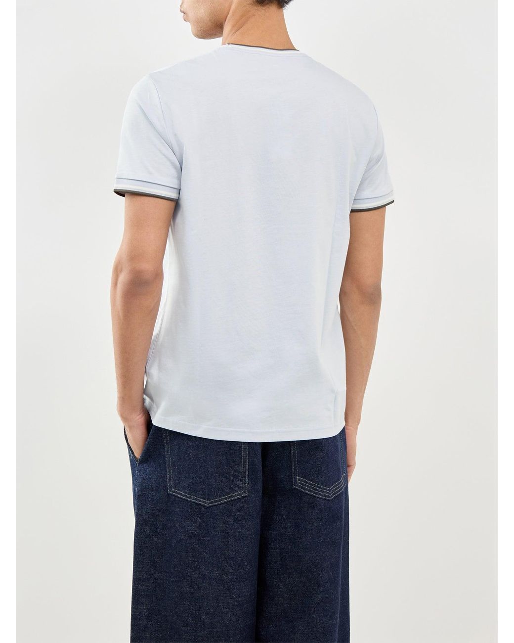 Fred Perry White Twin Tipped T-Shirt for men