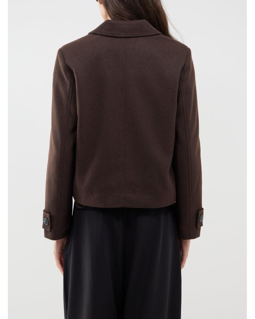 ONLY Brown Freja Short Double-Breasted Jacket