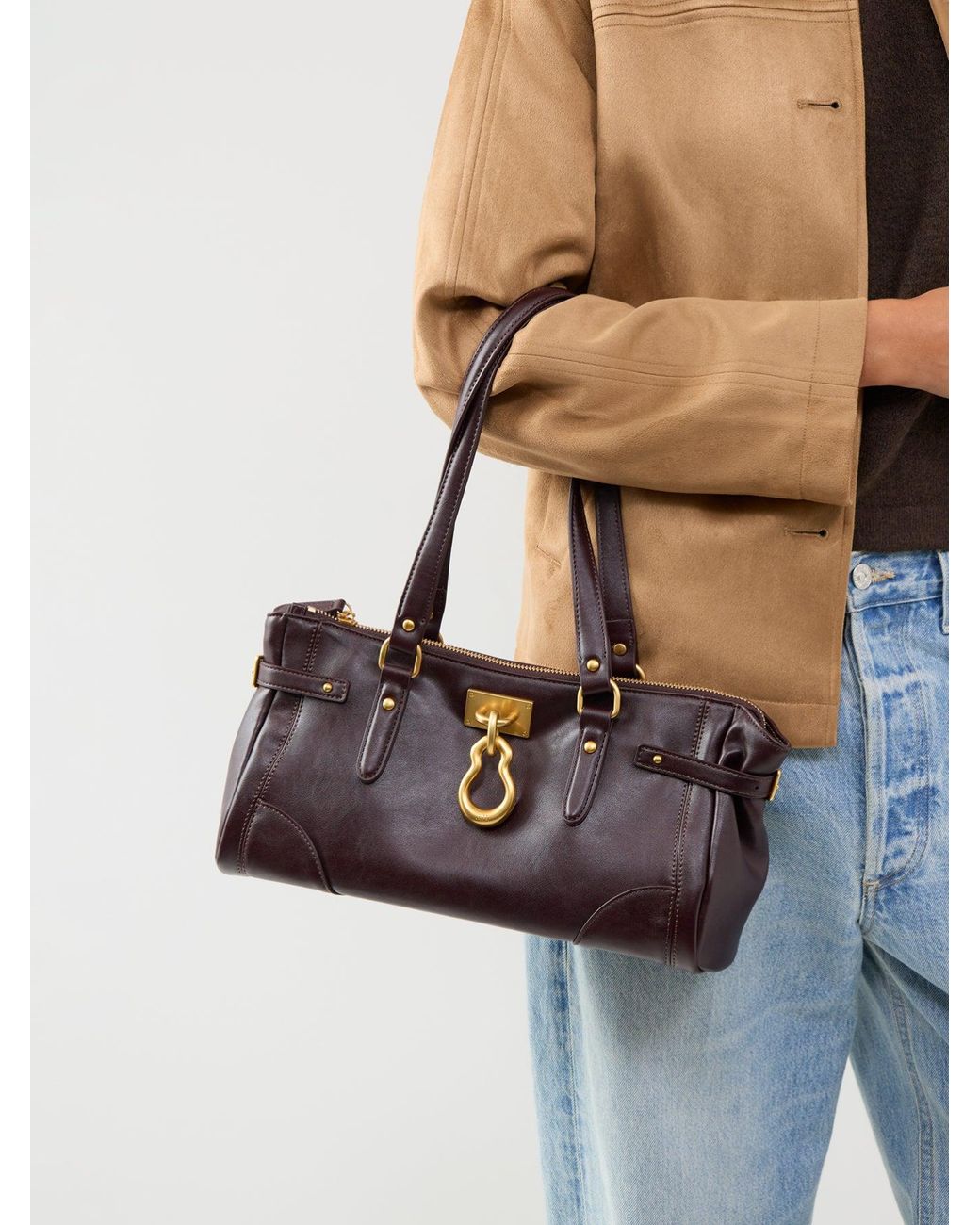 JW PEI White Yvette Elongated Tote Bag