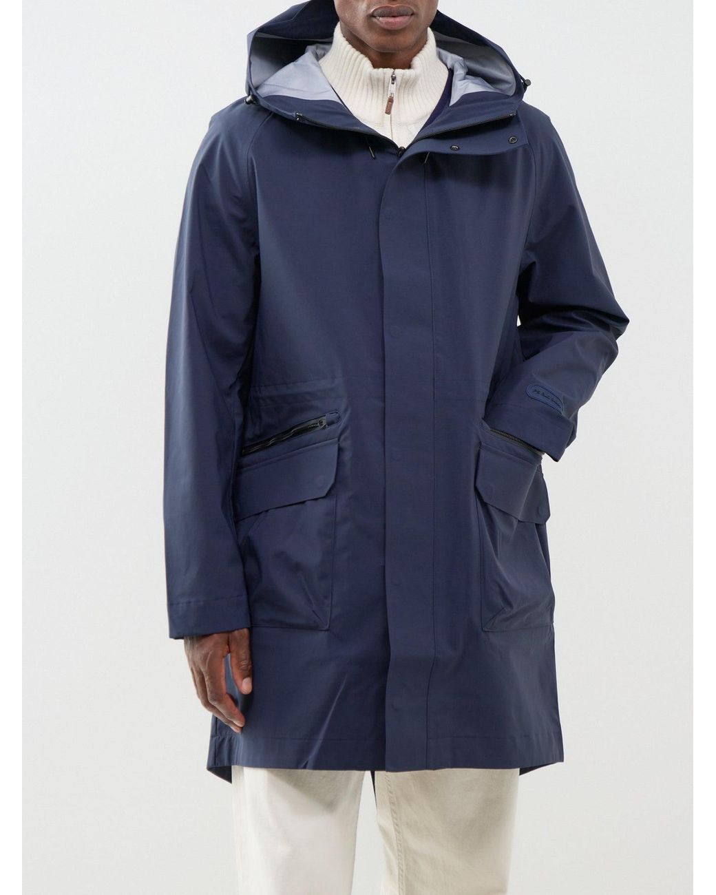 Paul Smith Blue Parka With Detachable Liner for men