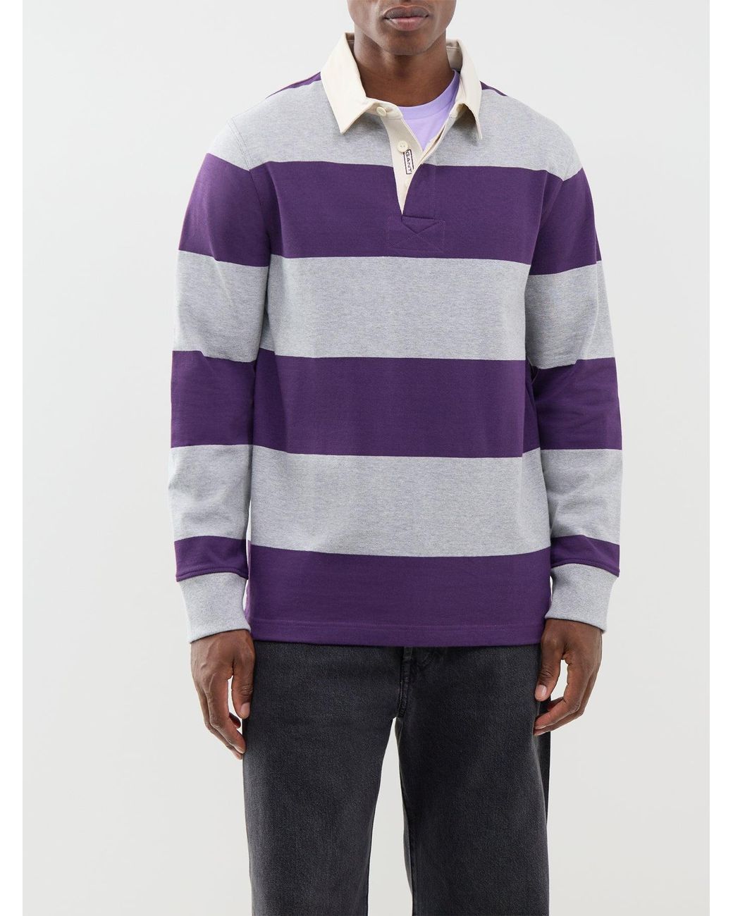Gant Purple Striped Heavy Rugger for men
