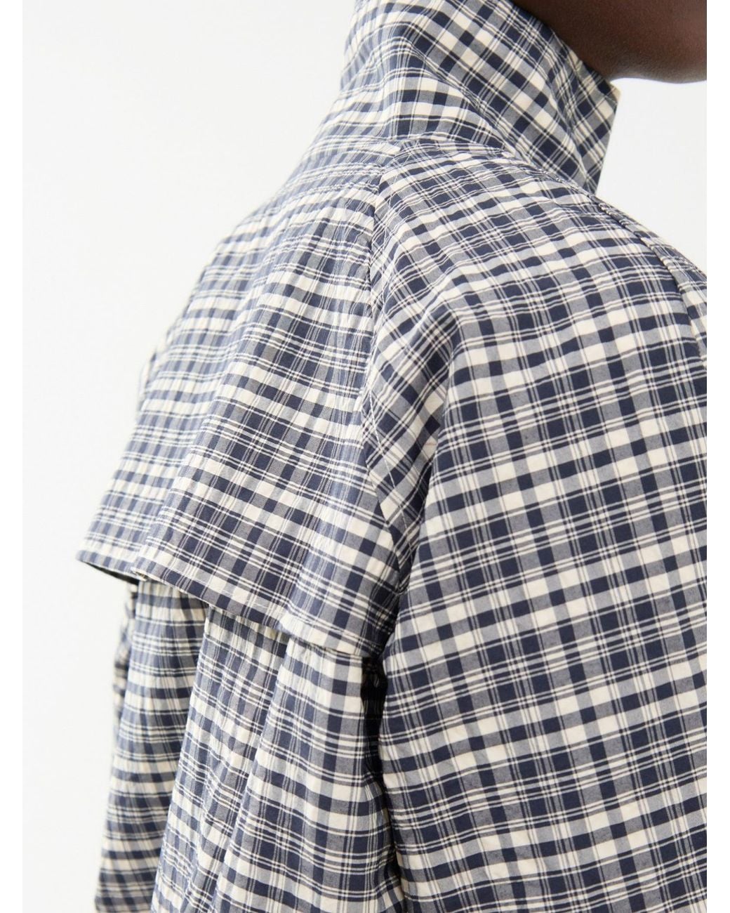 Rails Gray Blake Check Zip-Up Shacket