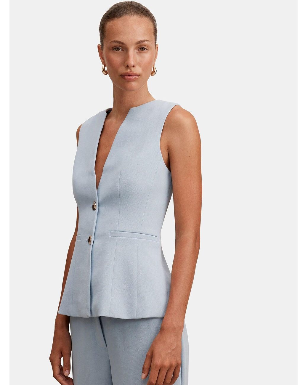 Forever New Blue Lindsey Waistcoat