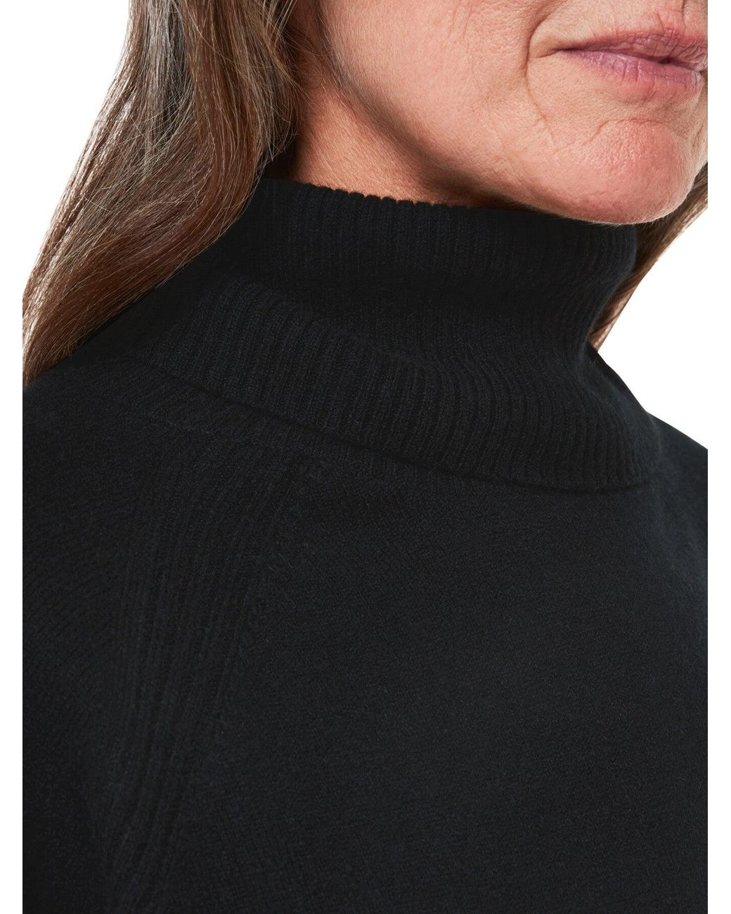 Whistles Black Women's Cashmere Roll Neck