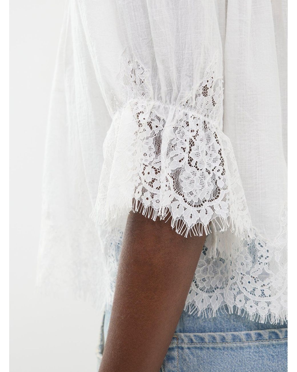 Rixo White Erika Blouse
