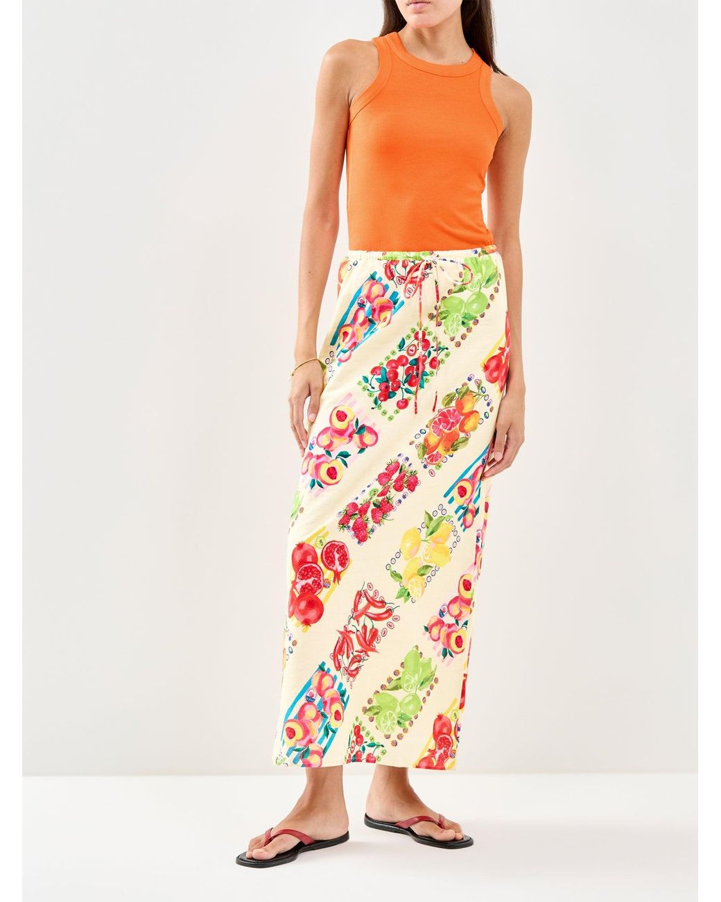 Never Fully Dressed White Fruit Mabel Skirt