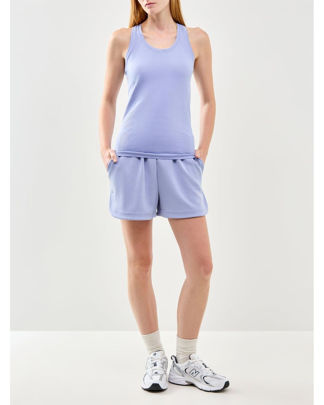 Sweaty Betty Blue Sand Wash Cloudweight High Waisted Shorts