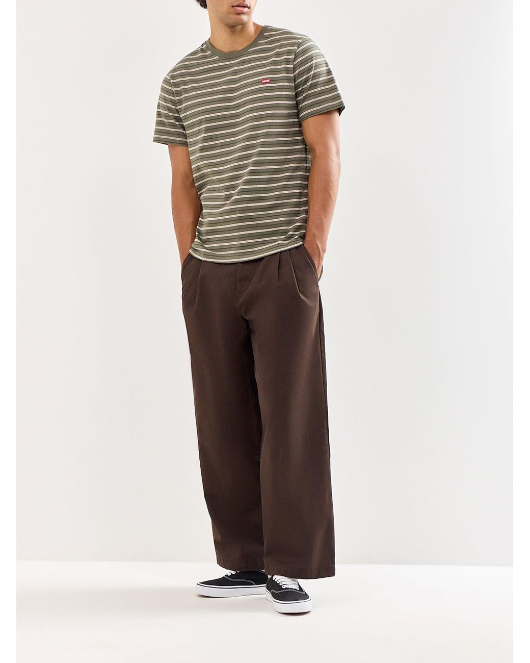 Levi's Gray Original Stripe T-Shirt for men