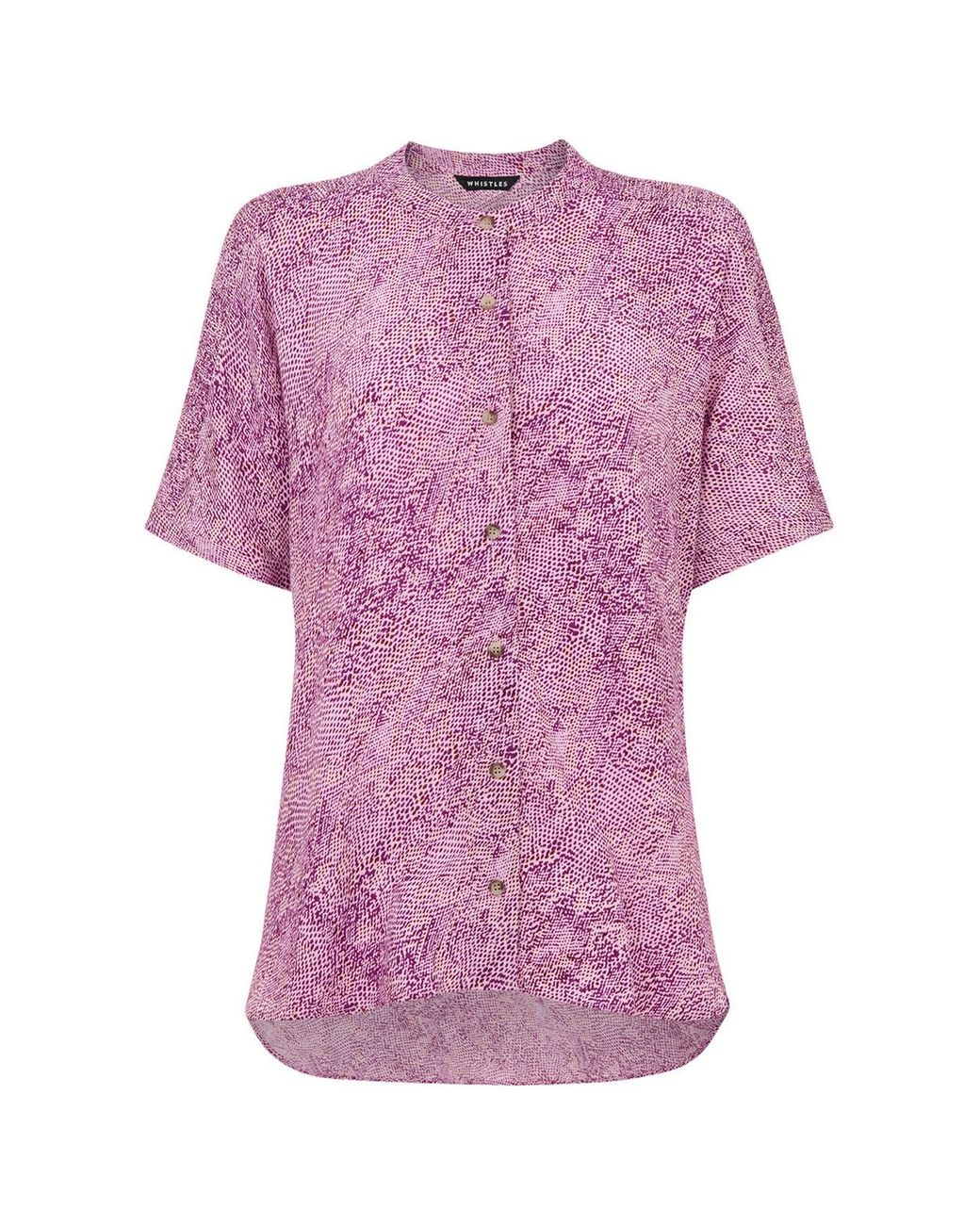 Whistles Pink Women's Diagonal Snake Maisie Top
