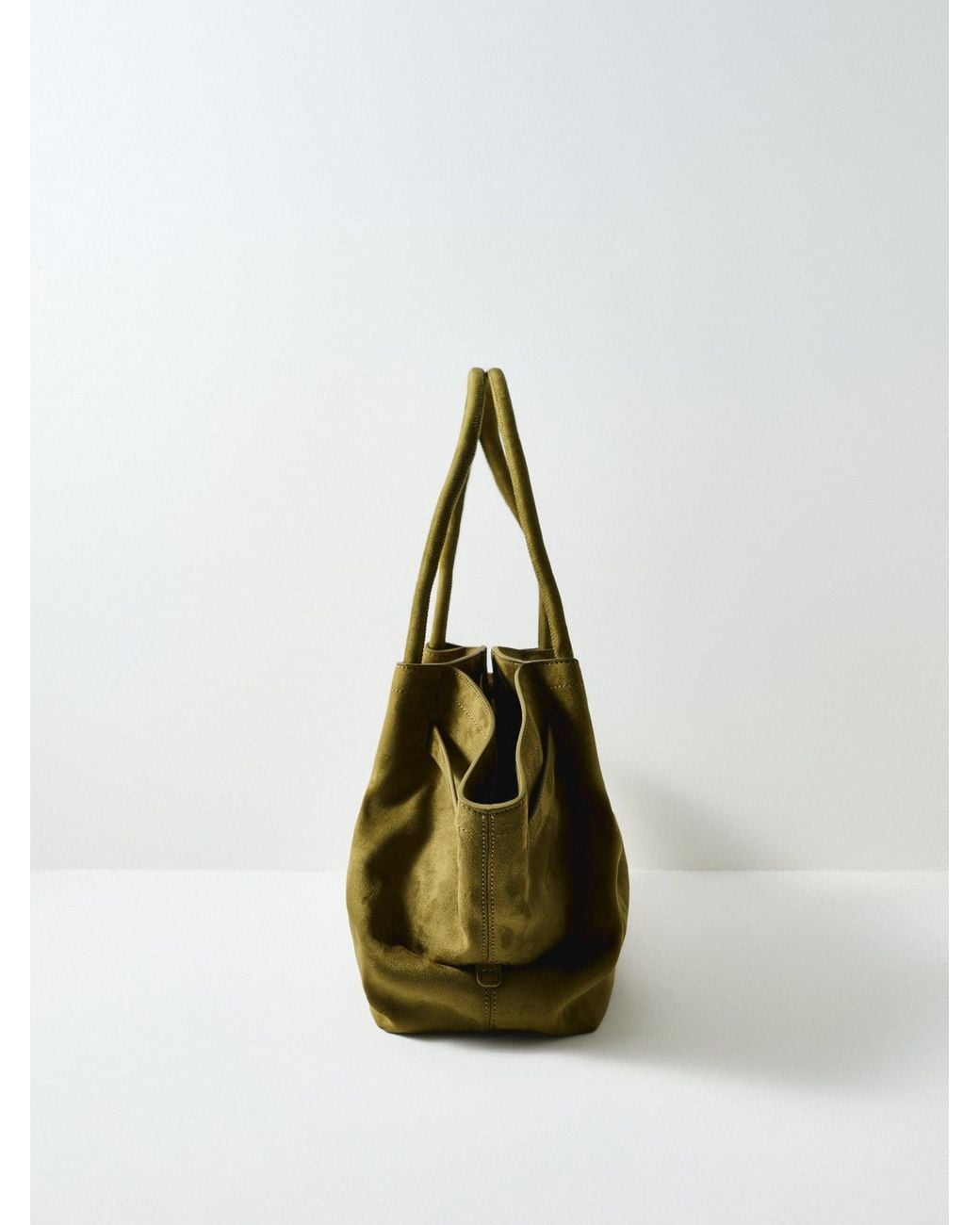 JW PEI Green Hana Medium Faux Suede Tote Bag