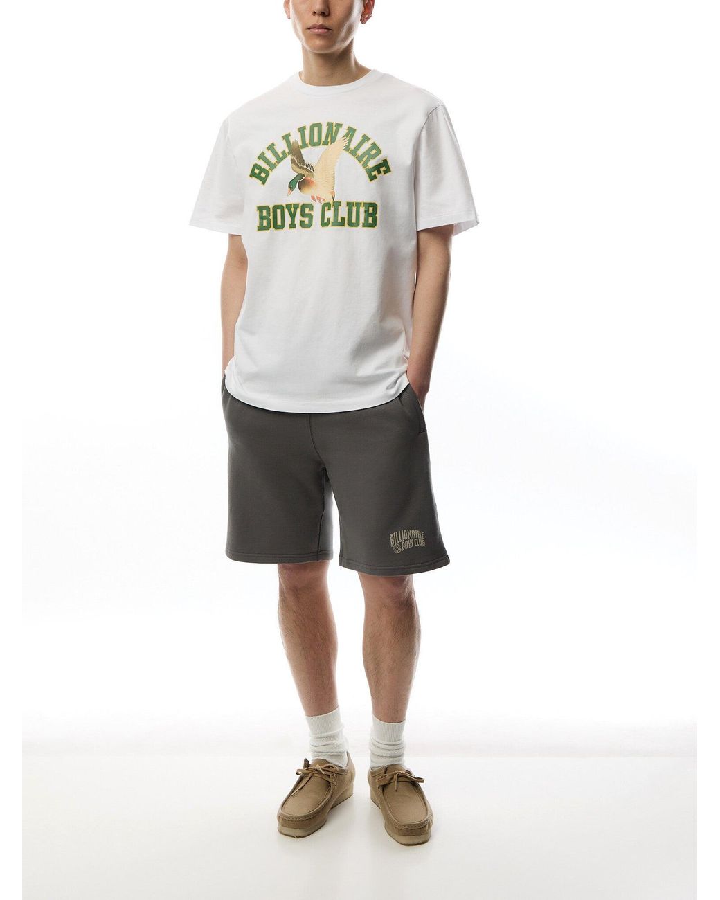 BBCICECREAM Gray Small Arch Logo Shorts for men
