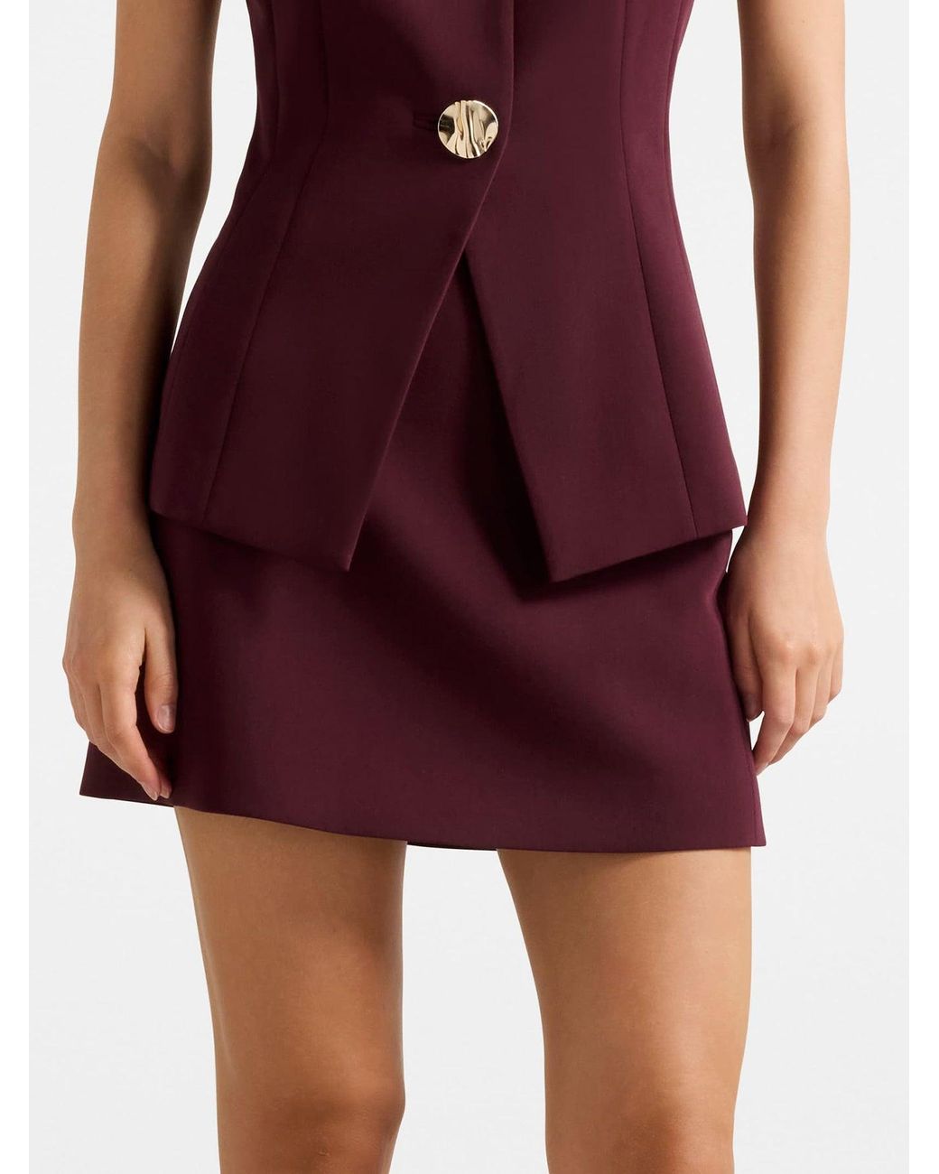 Forever New Red Lee A Line Mini Skirt Cherry
