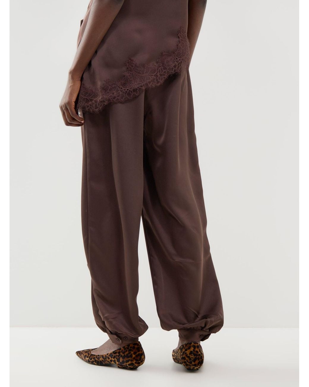 Pretty Lavish Brown Breya Balloon Trousers