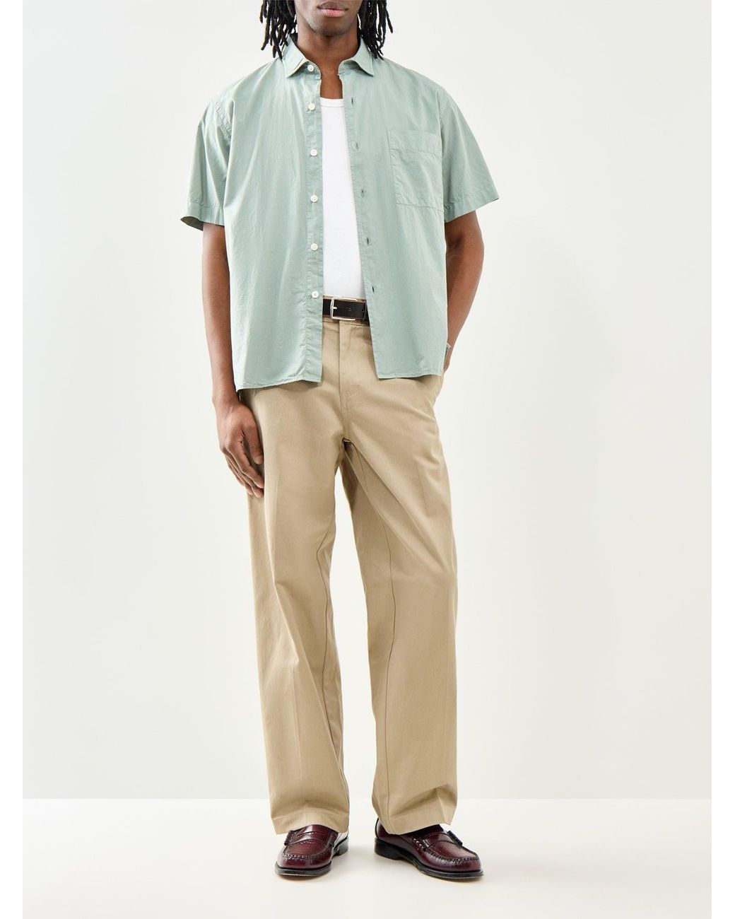 Hartford Blue Short Sleeve Shirt for men
