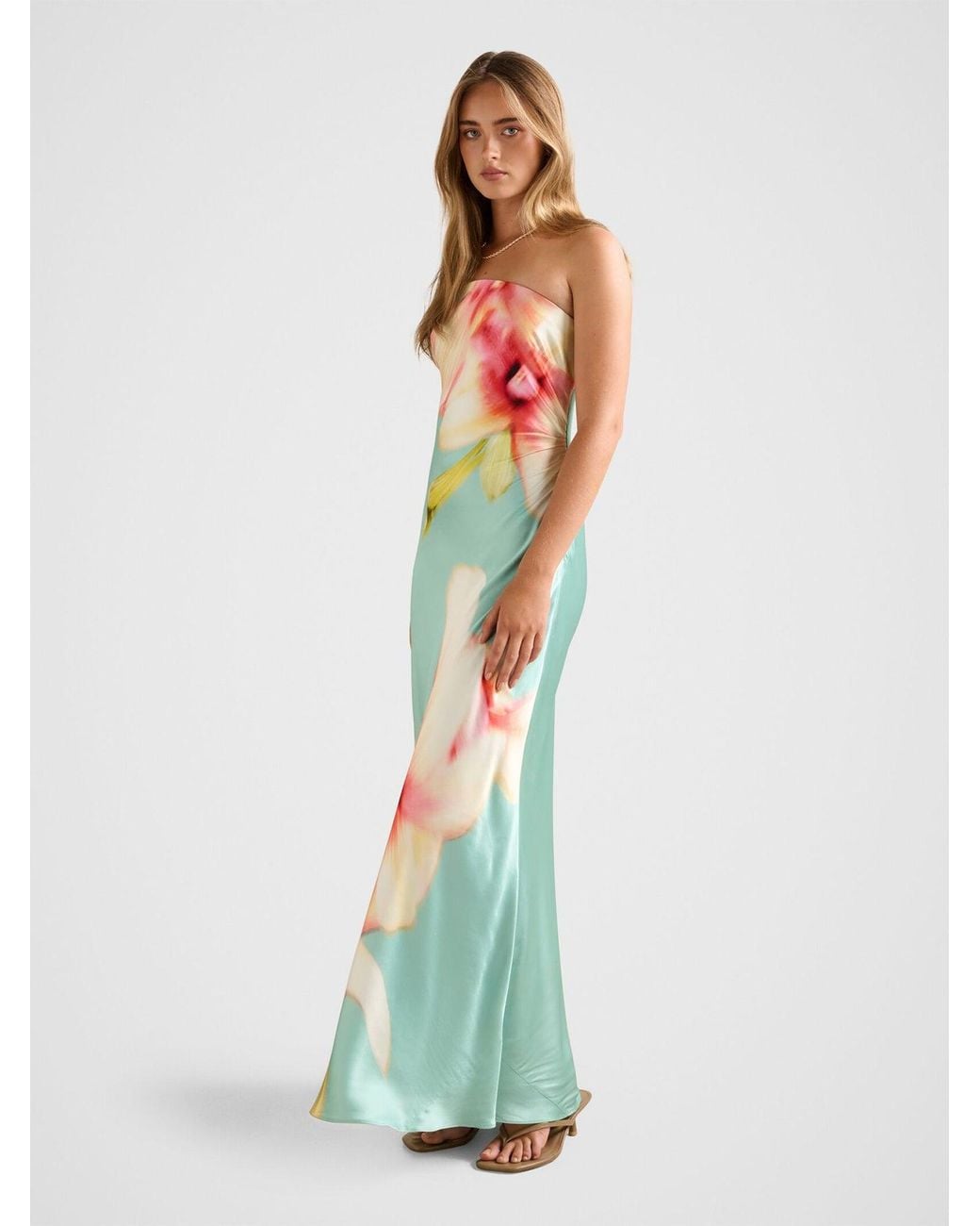 Forever New Green Estelle Strapless Maxi Dress