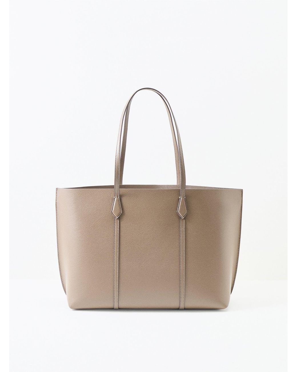 Tory Burch Natural Perry Tote Bag Taupe