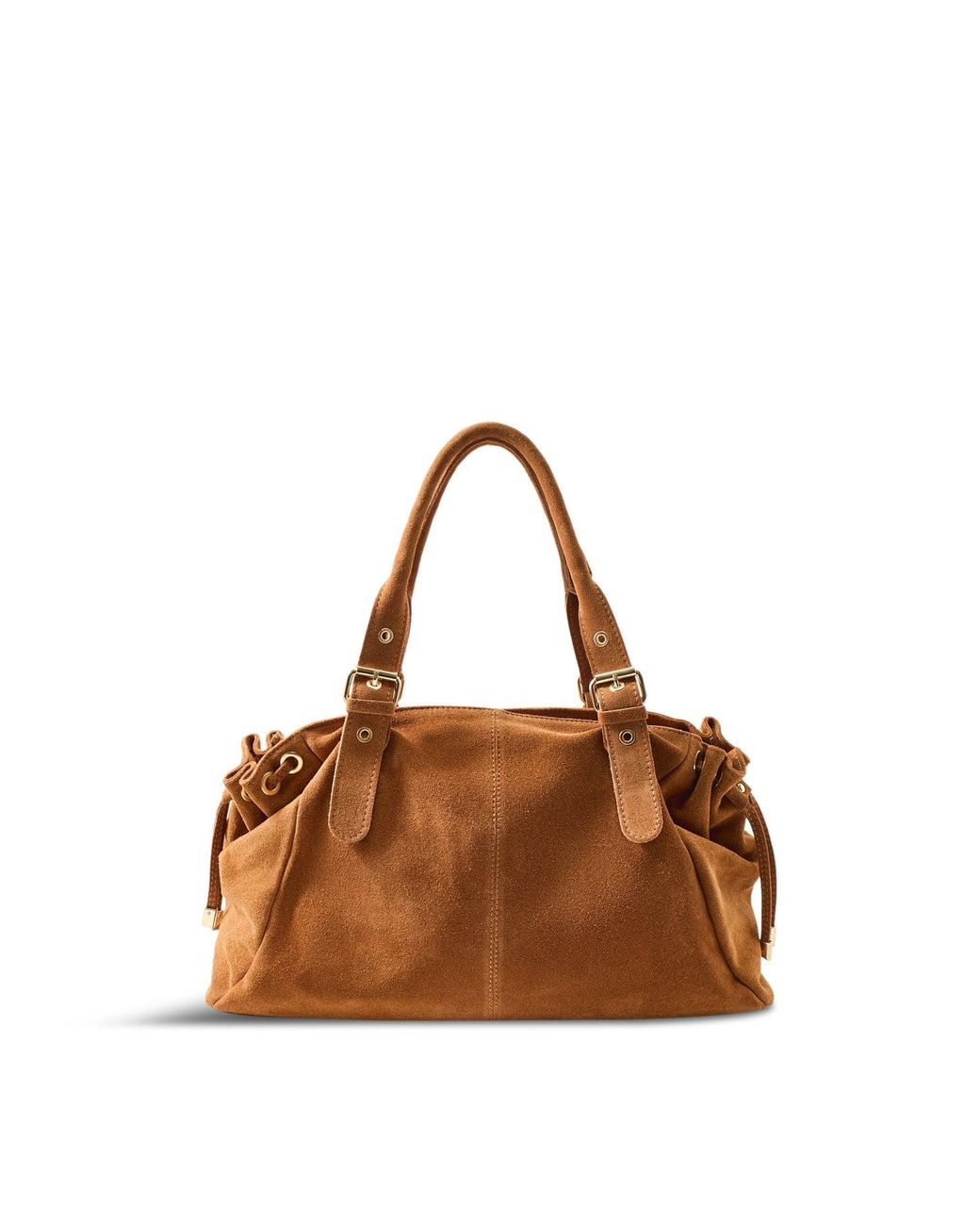 Marlon Natural Beltra Big Suede Tote Bag Tan