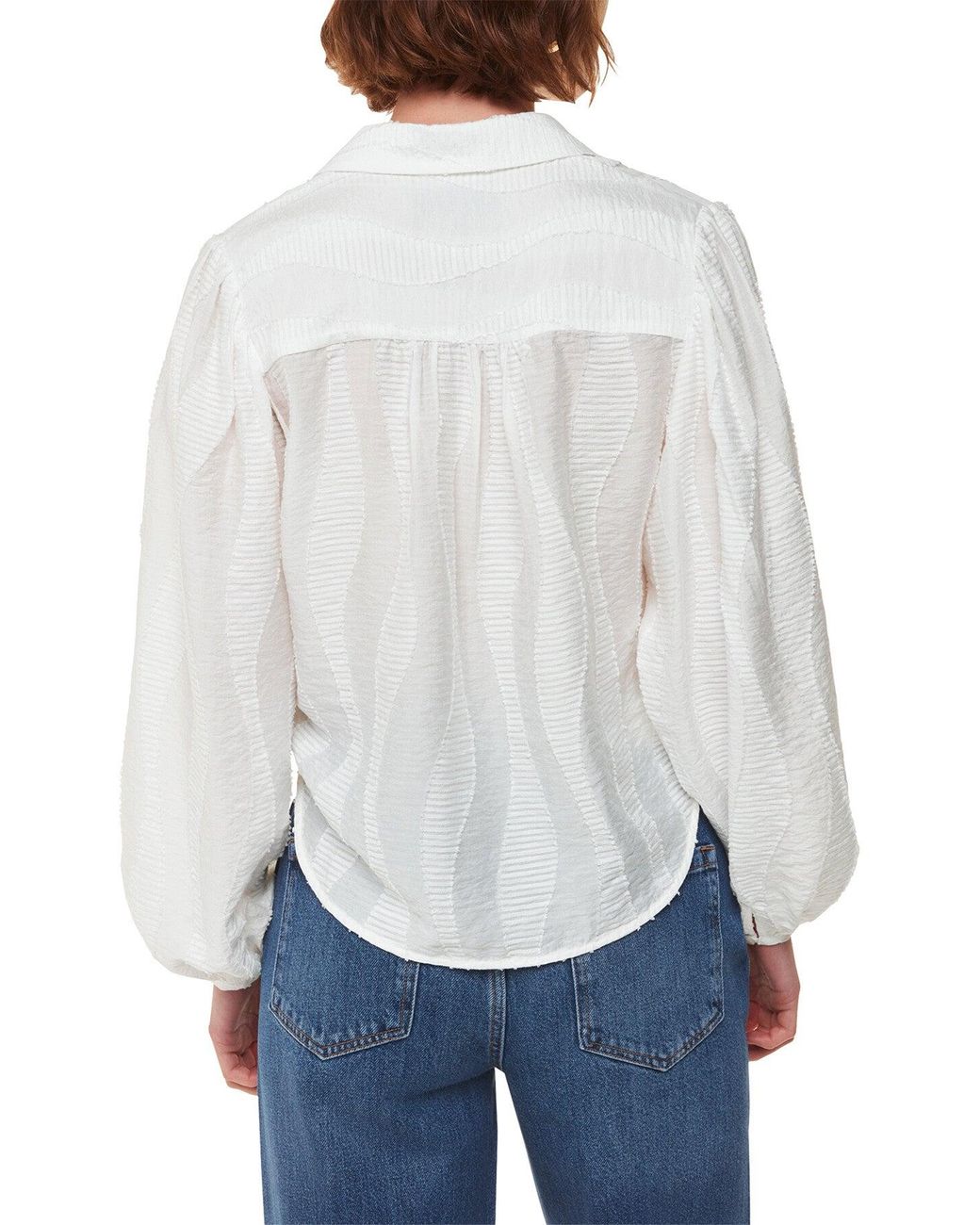 Whistles White Women's Hannah Textured Shirt