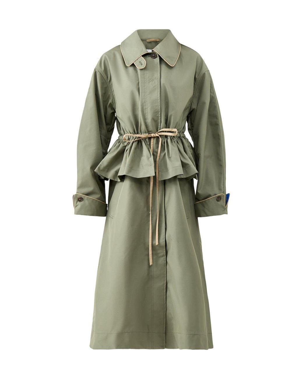 Damson Madder Green Myrtle Trench Coat