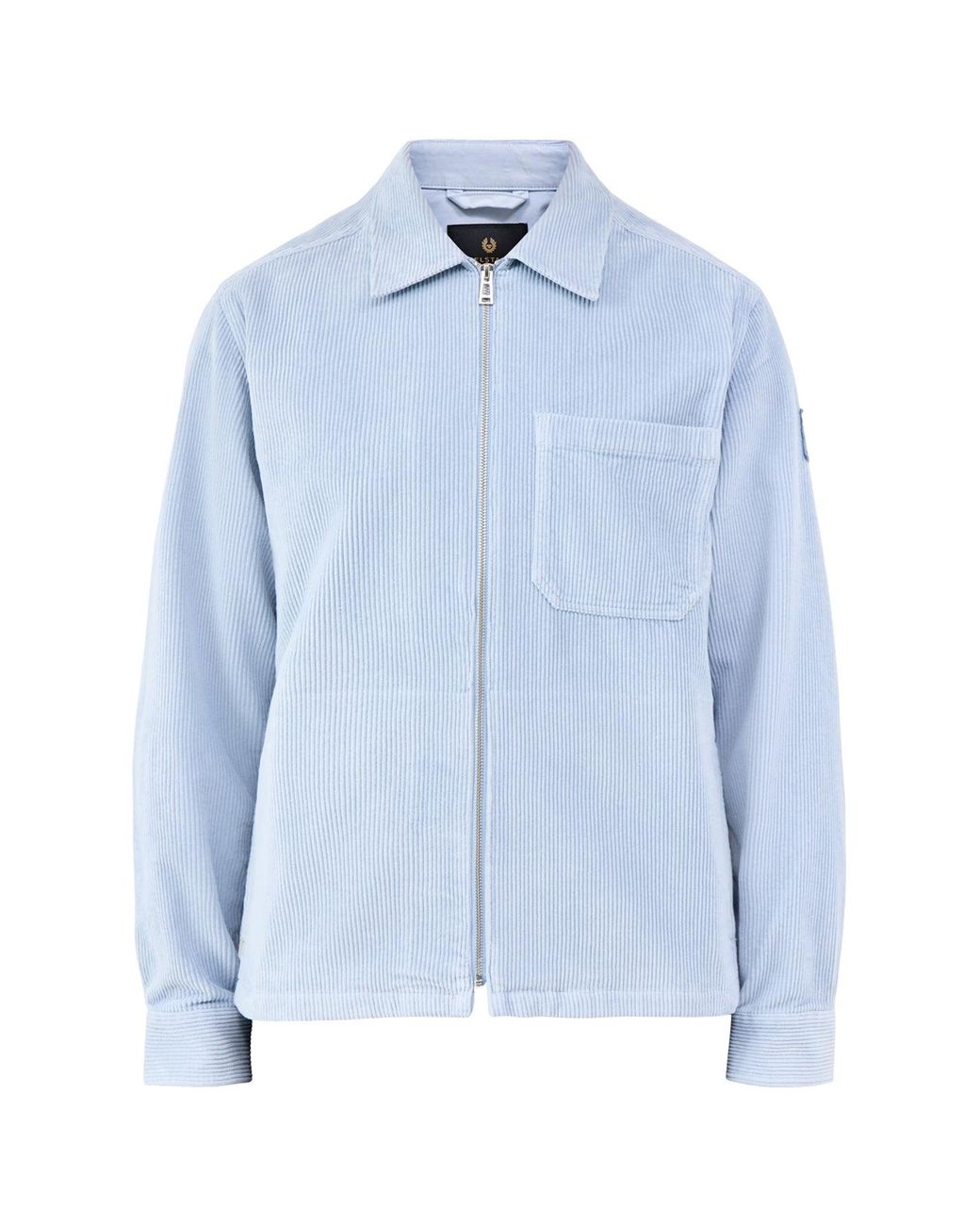Belstaff Blue Valve Cord Zip Overshirt for men
