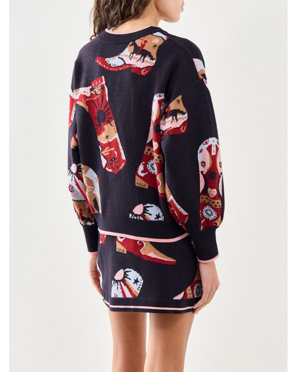 Never Fully Dressed Blue Cowboy Boots Cardigan