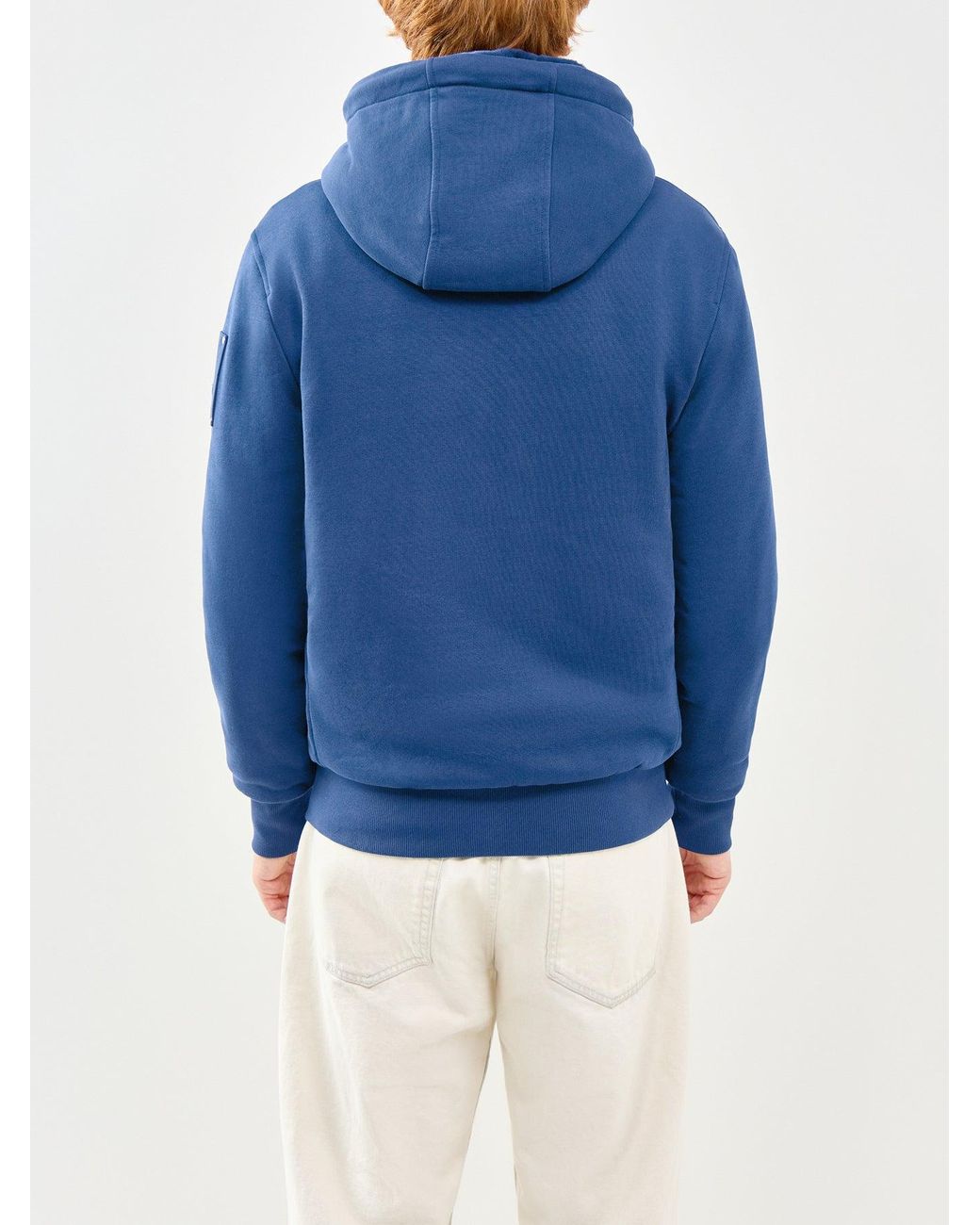 Moose Knuckles Blue Classic Bunny Zip Hoodie Nightfall for men