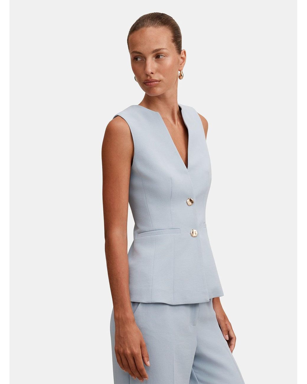 Forever New Blue Lindsey Waistcoat