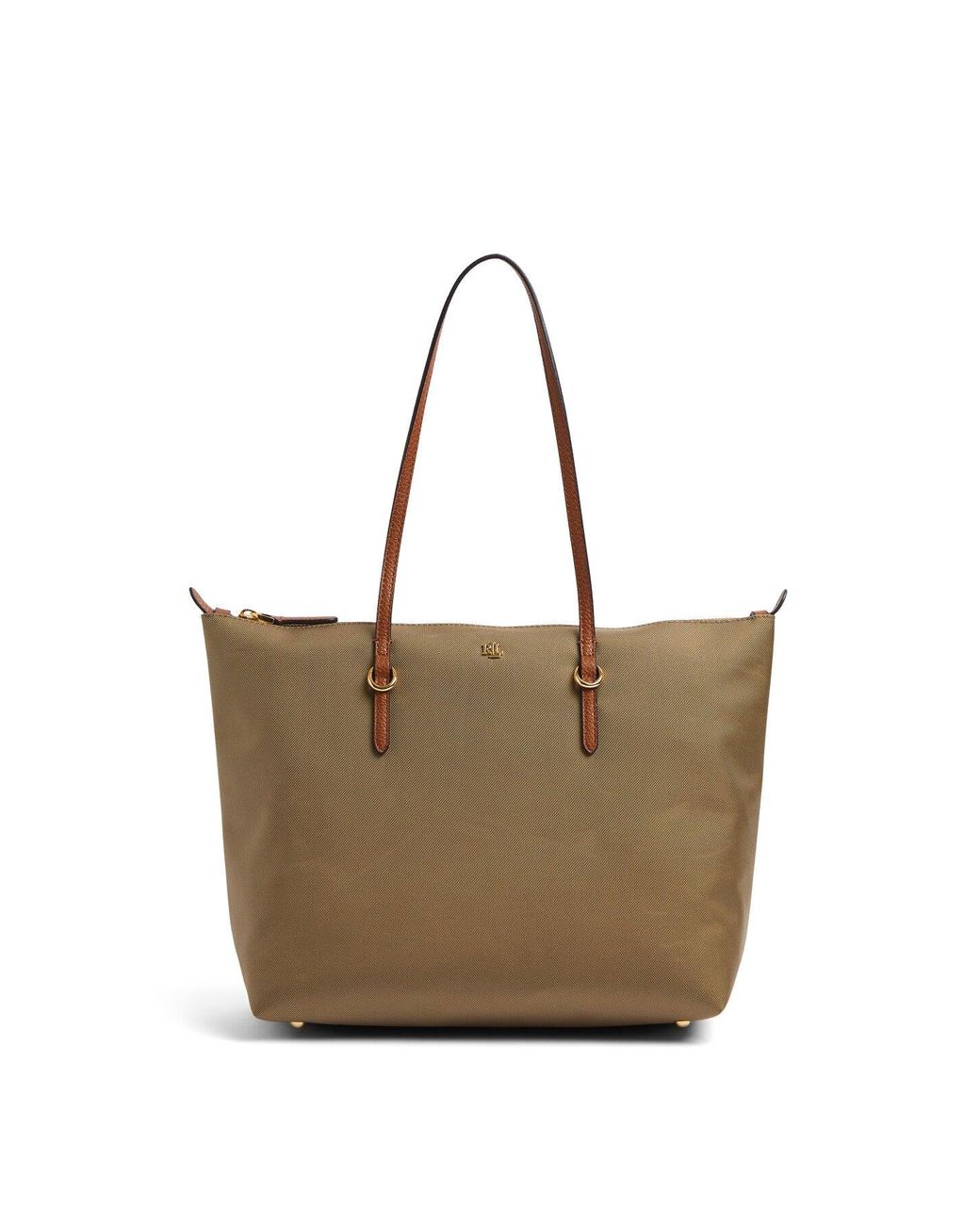 Ralph Lauren Natural Keaton 26 Medium Nylon Tote Bag