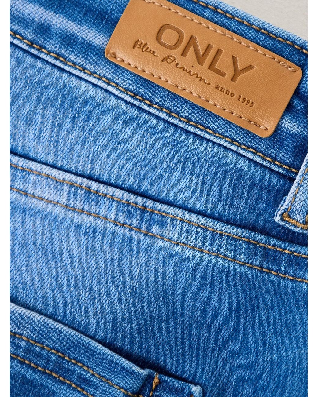 ONLY Blue Blush Mid Waist Straight Jeans 32"