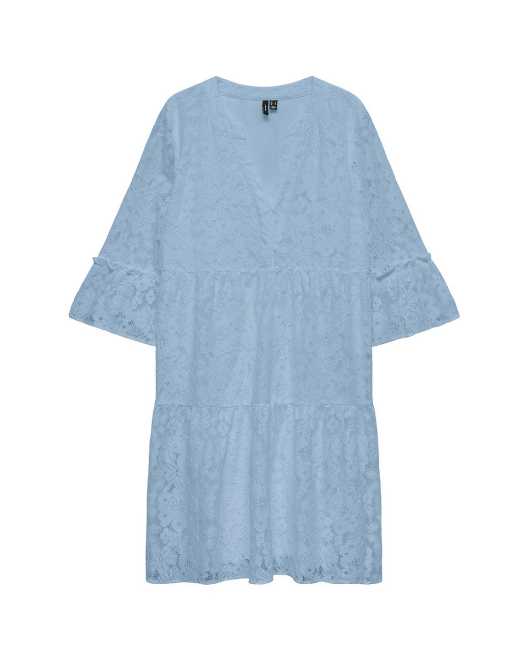 Vero Moda Blue Honey Lace V-Neck Tunic Dress