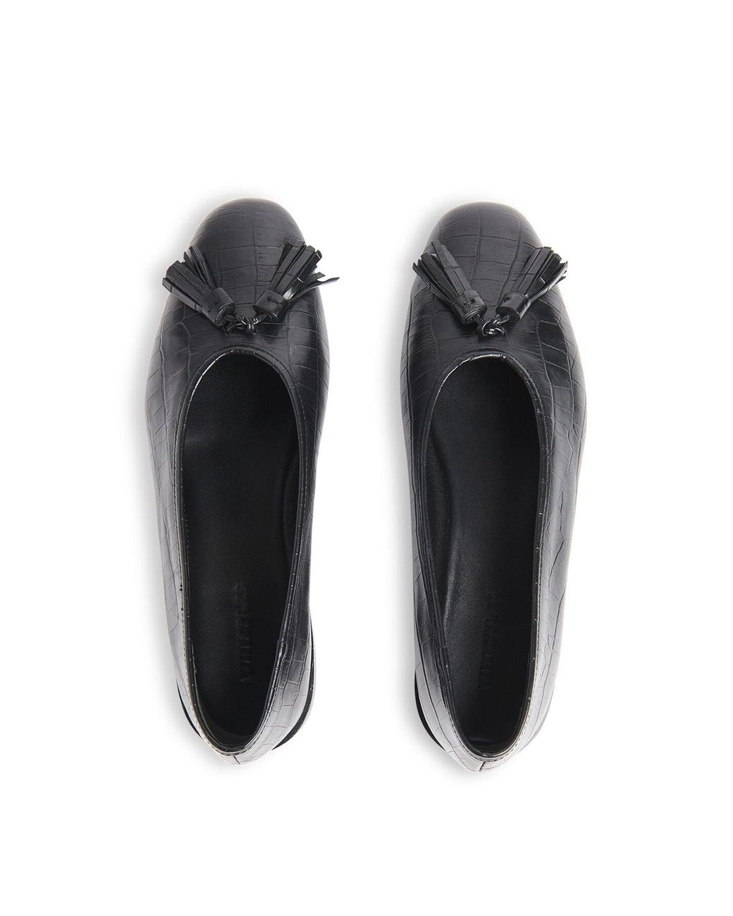 Whistles White Women's Cilou Tassel Croc Ballet Pump