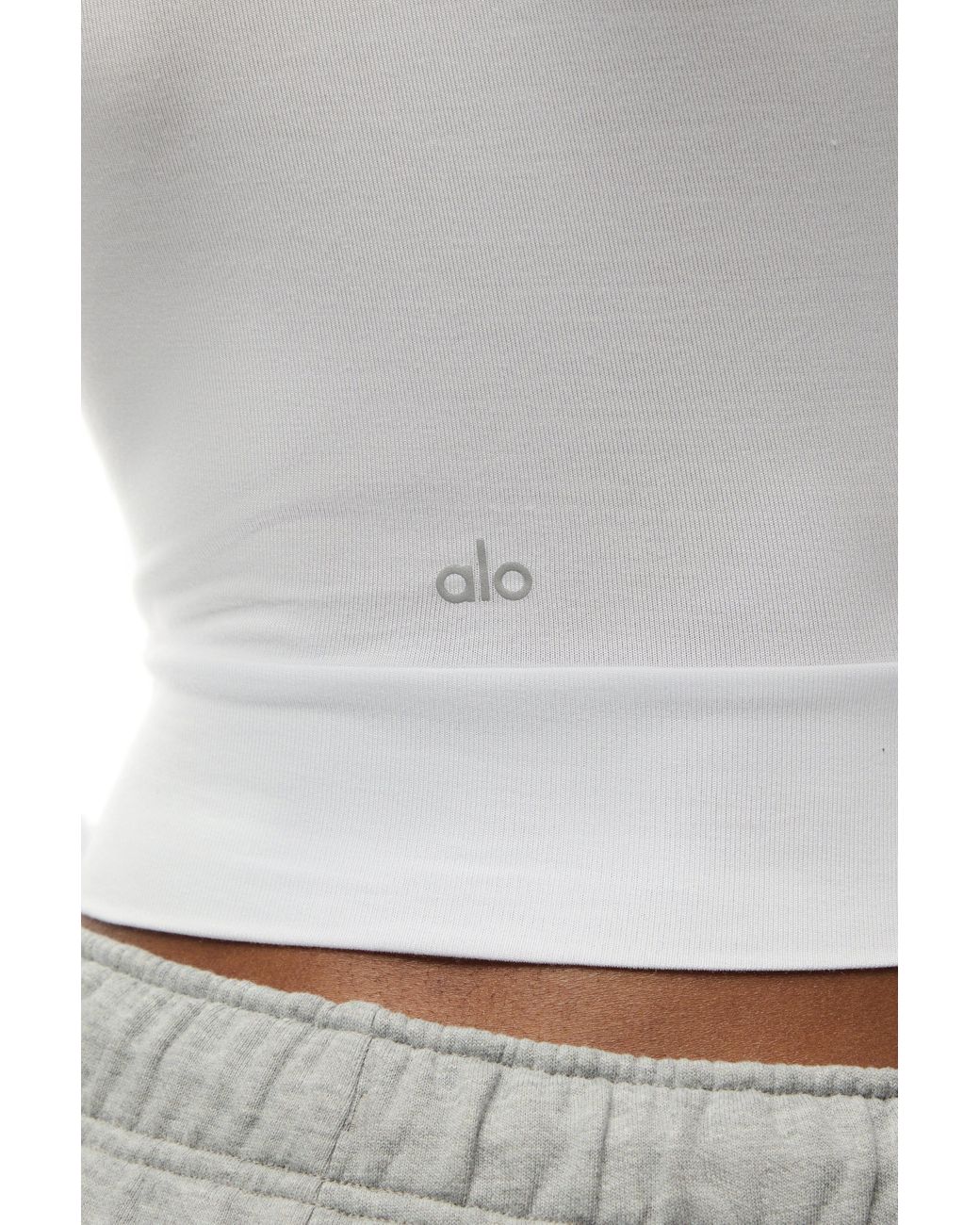 Alo Yoga Cover Long Sleeve Top in White | Lyst UK
