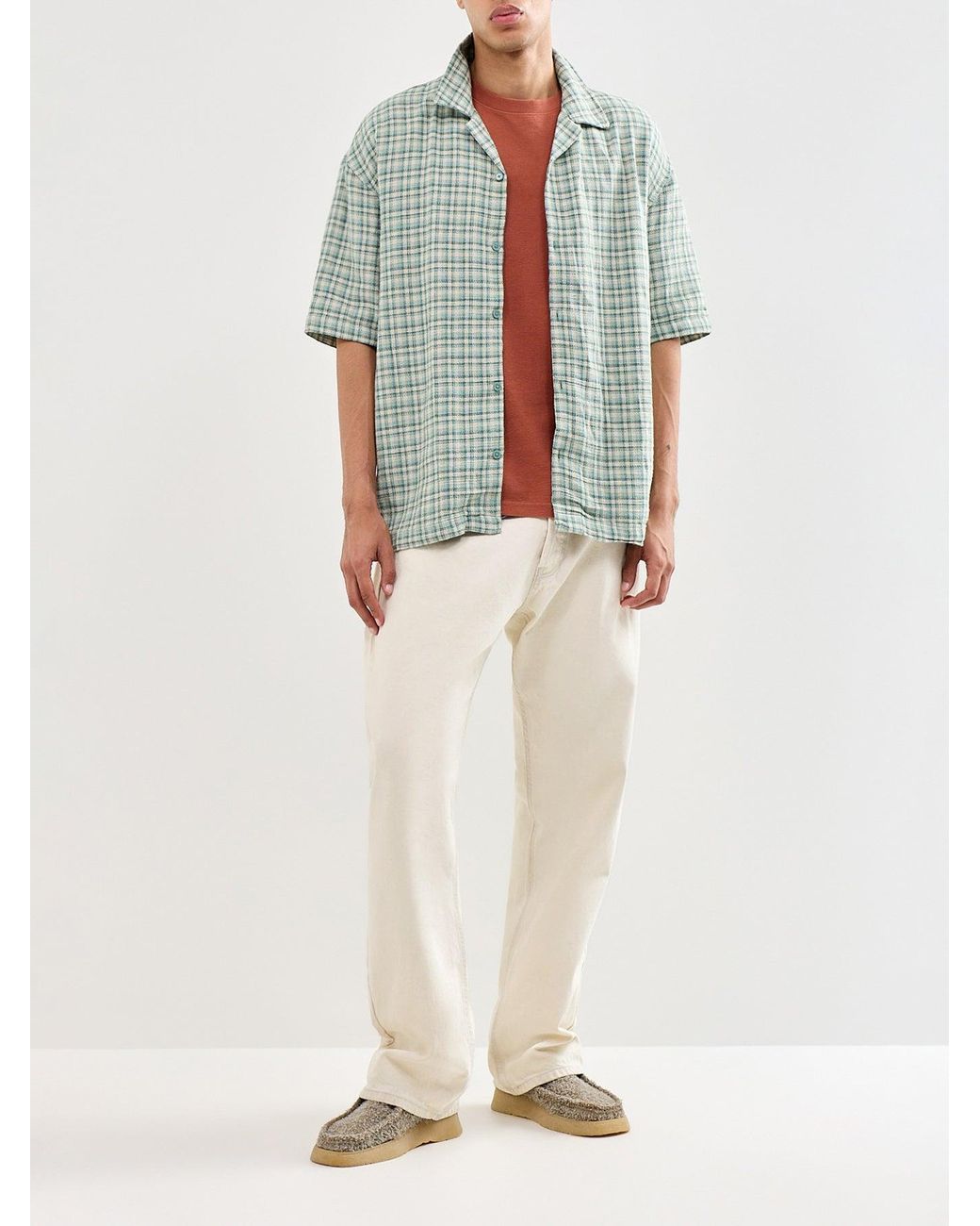 Only & Sons Blue Trev Structured Check Shirt for men