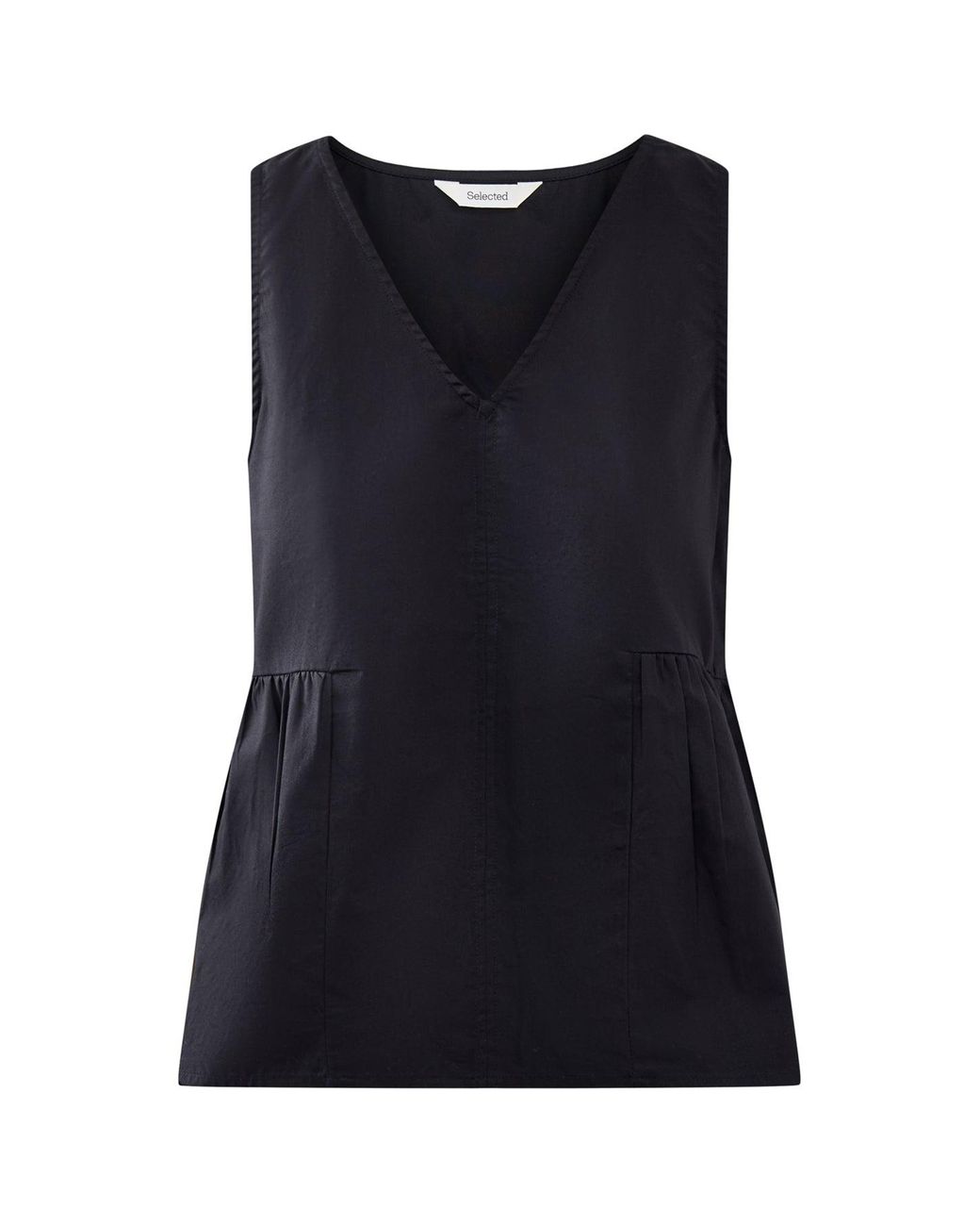 SELECTED Blue Blair Sleeveless Peplum Top