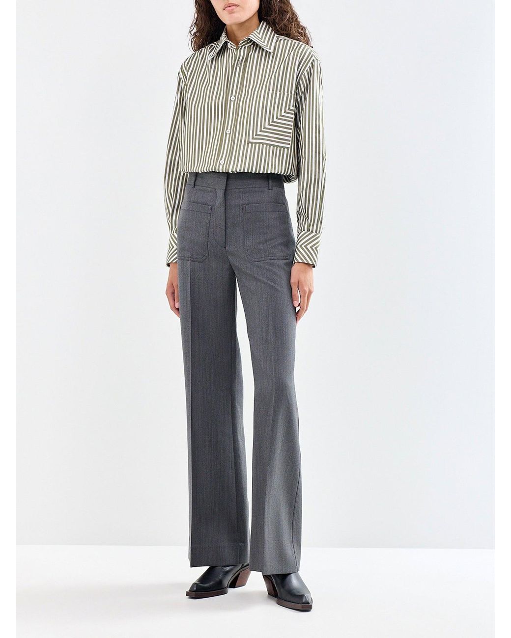 Victoria Beckham White Pocket Detail Shirt Marsh