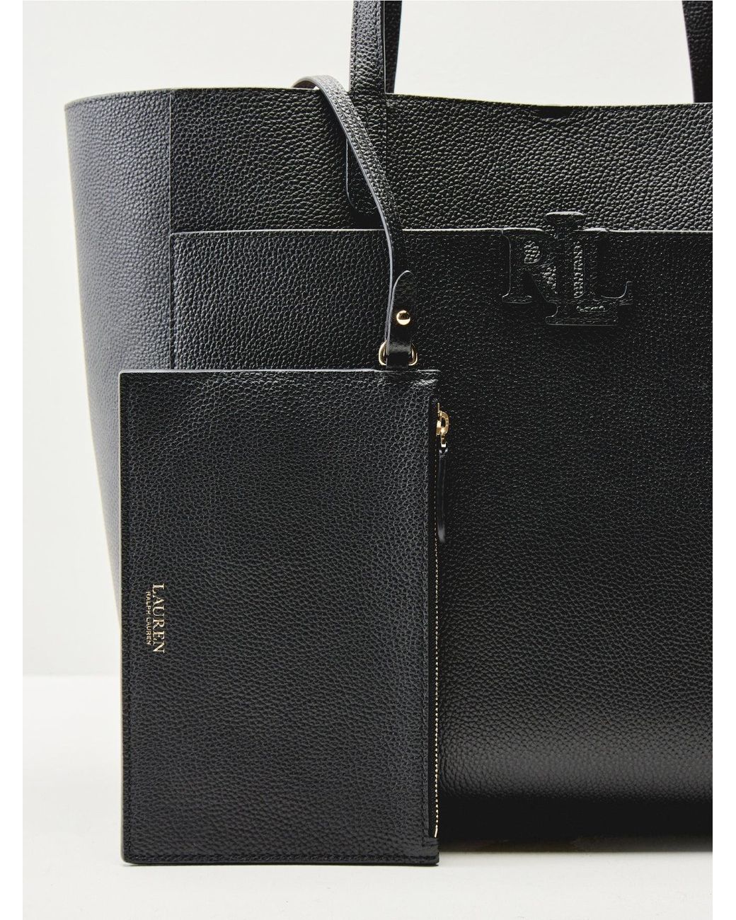 Ralph Lauren Black Cameryn Lg Tote Bag