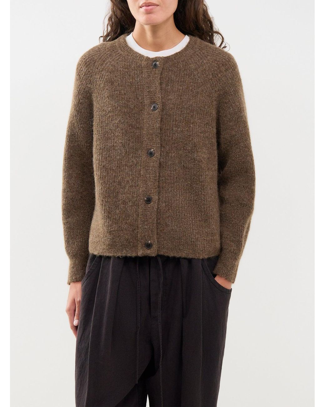 SELECTED Brown Lulu Knit Short Cardigan