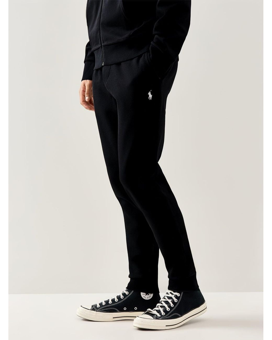 Polo Ralph Lauren Black Double Knit Joggers for men