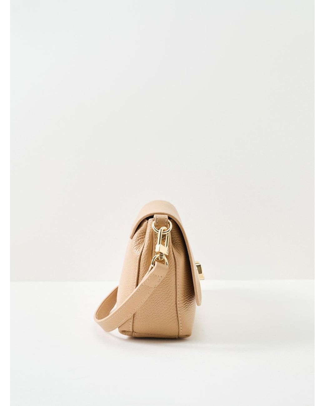Apatchy London Natural Maisie Midi Tan Crossbody Bag