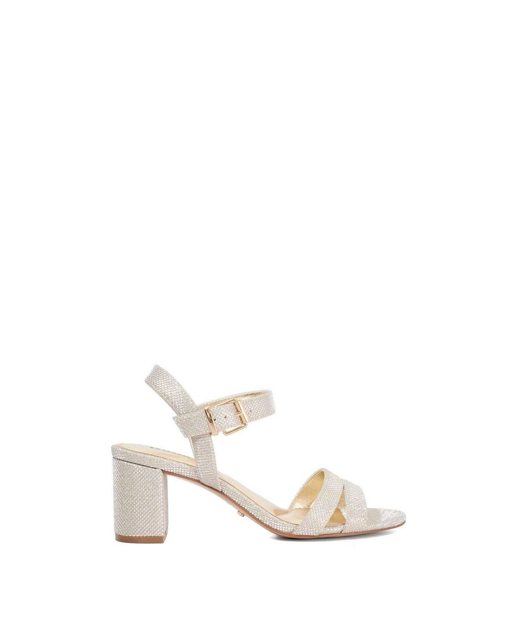 Dune White Merisa Embellished Sandals