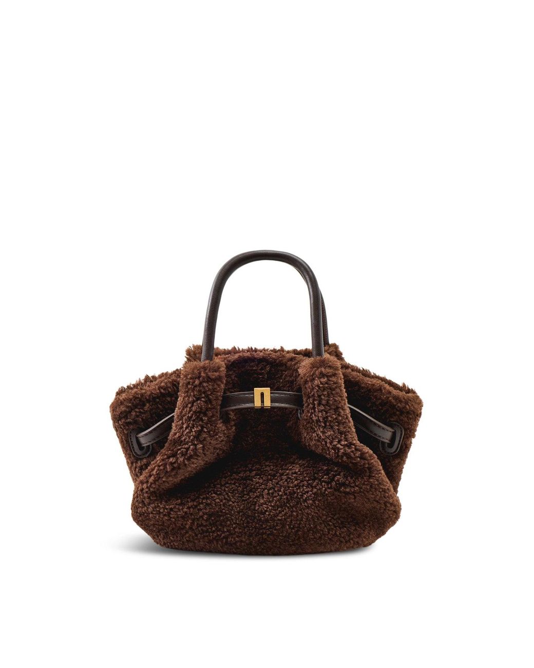 JW PEI Brown Hana Mini Faux Fur Tote Bag