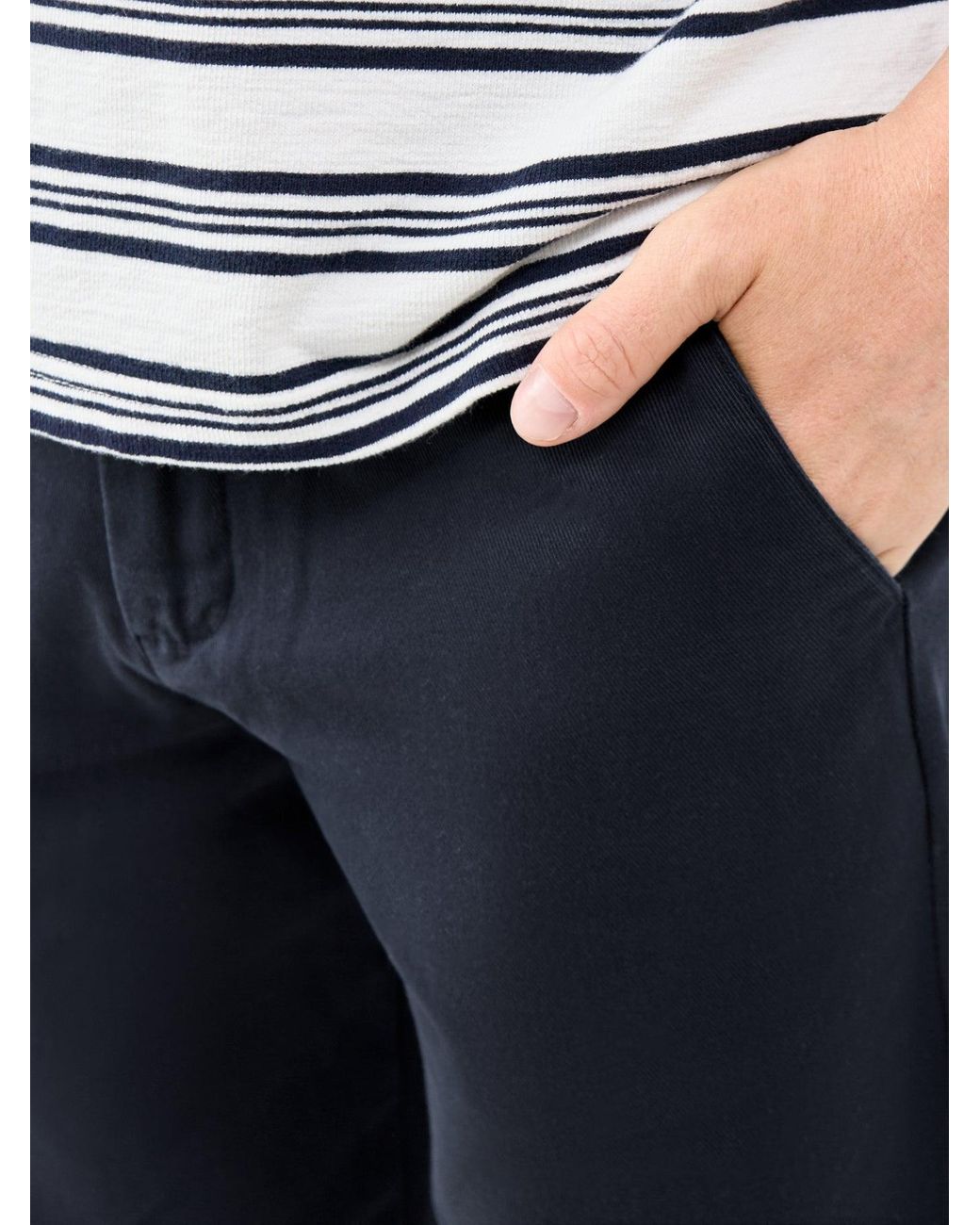 SELECTED Blue Straight Miles Twill Trousers for men