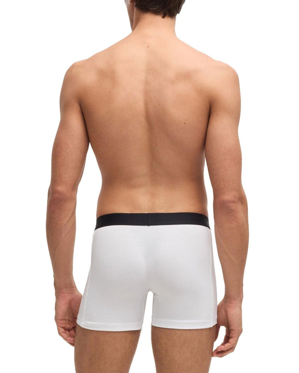 Boss White Three-Pack Boxer Briefs for men