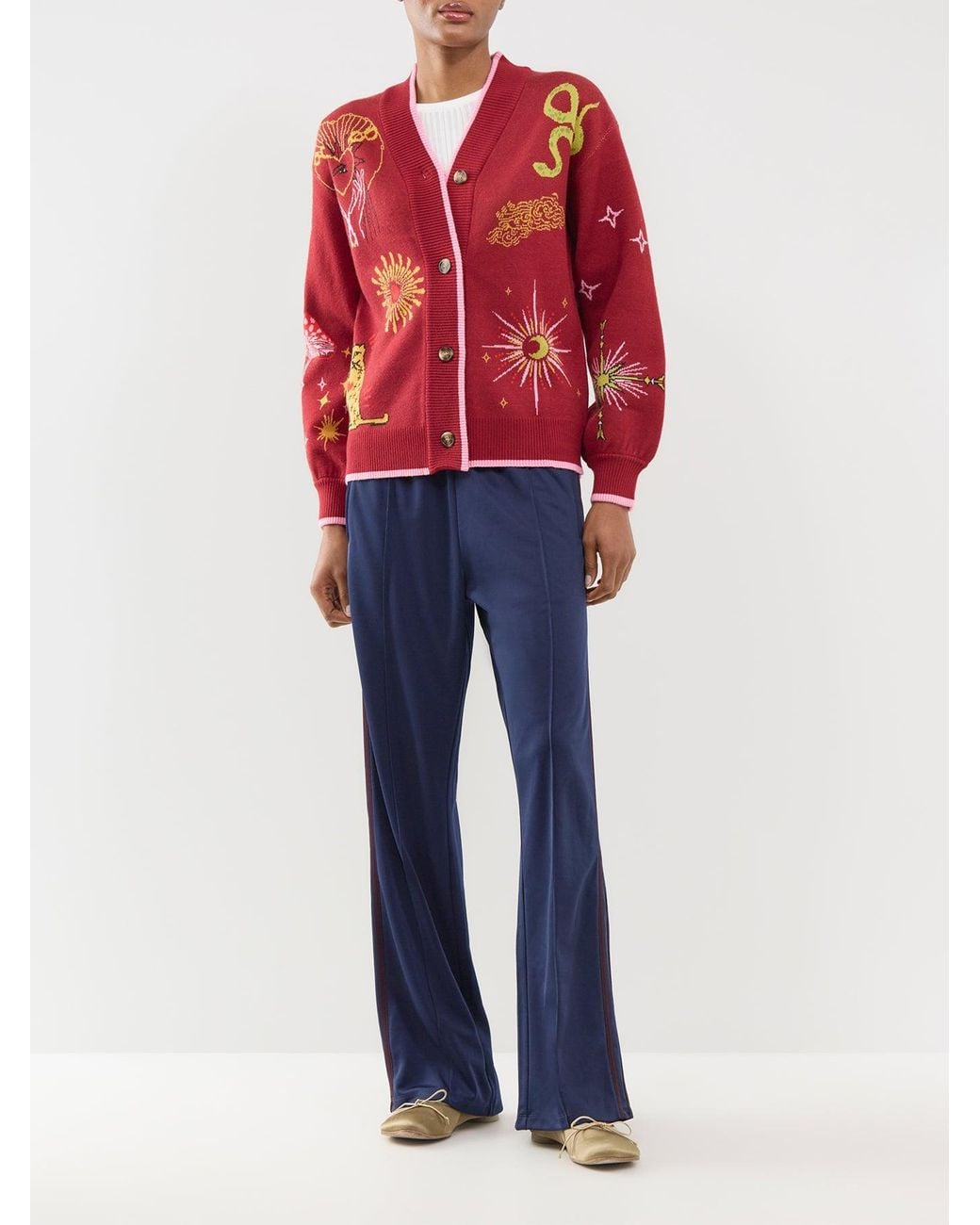 Never Fully Dressed Red Lunar Cardigan